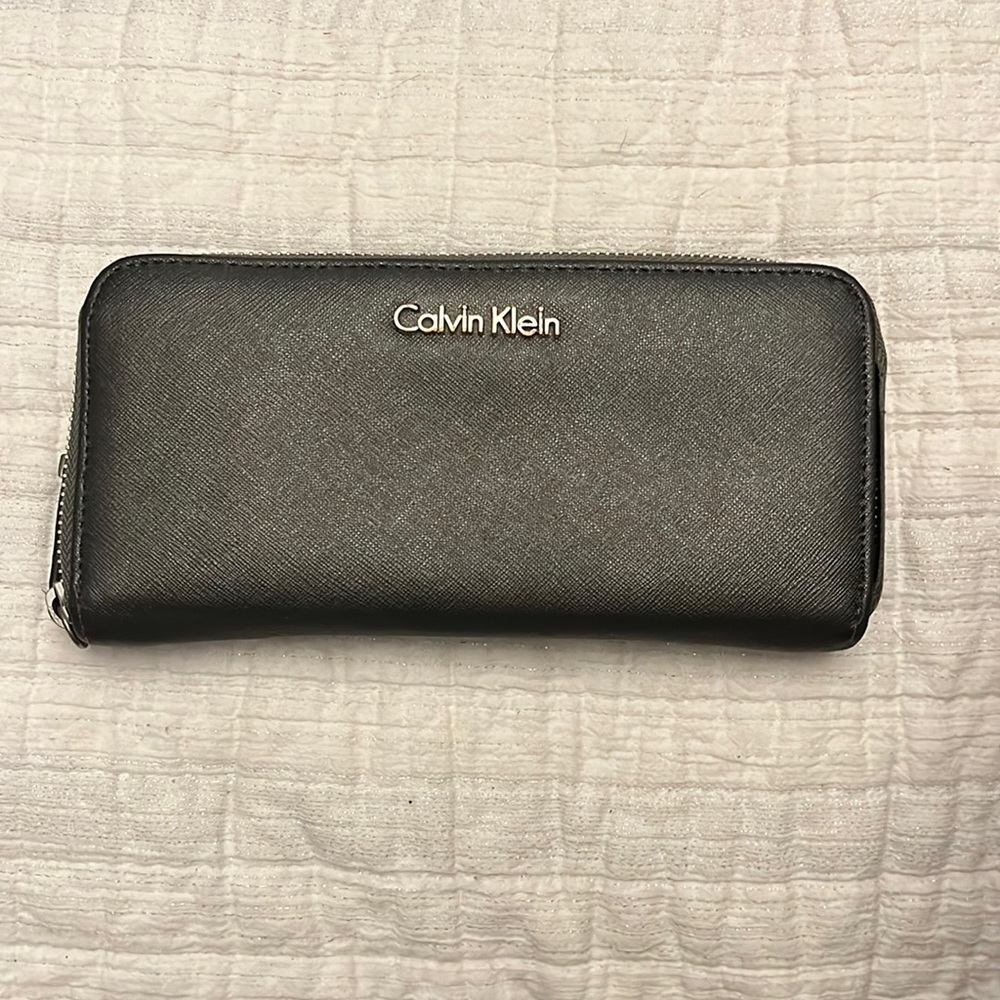 Grey metallic wallet